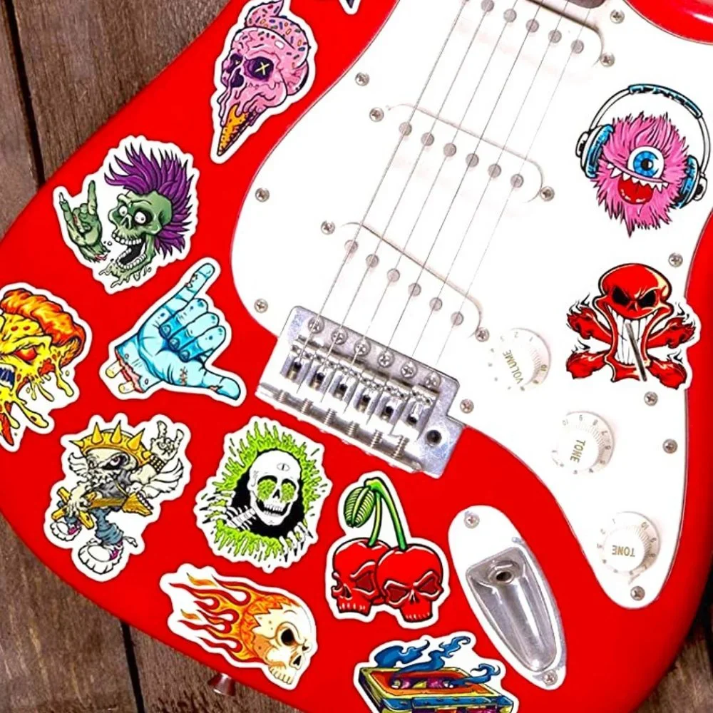 3/$15 NEW 10 CT HORROR DARK Variety PACK VINYL STICKERS SKELETON MAN SKULL SCARY